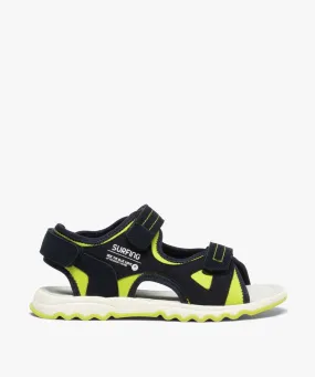sandales garcon tout terrain a brides scratch bleu sandales et nu-pieds